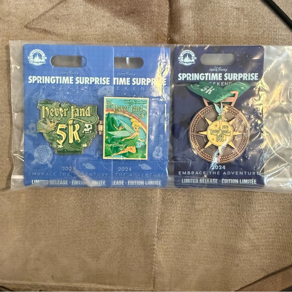 Disney Springtime Surprise Neverland 5k Pins 2024